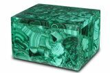 Wide Malachite Jewelry Box - DR Congo #381125-1